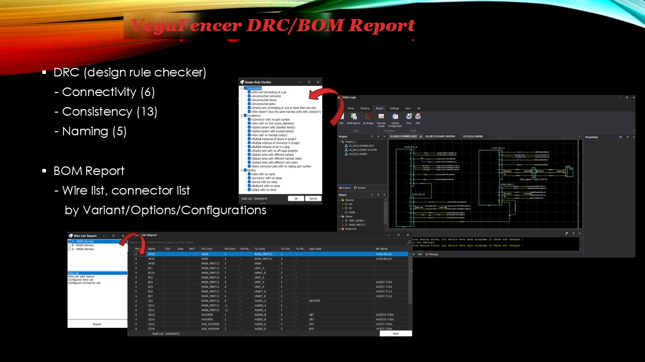 VegaFencer DRC/BOM Report